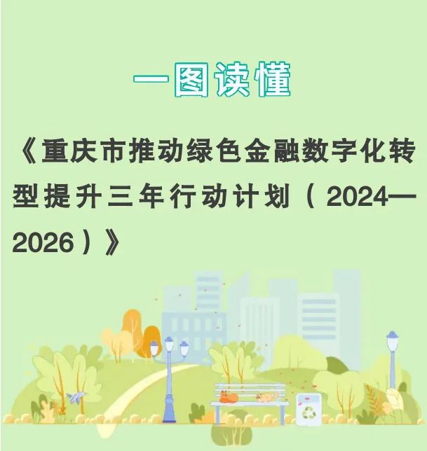 讀圖 | 《重慶市推動綠色金融數字化轉型提升三年行動計劃(2024-2026)》劃重點